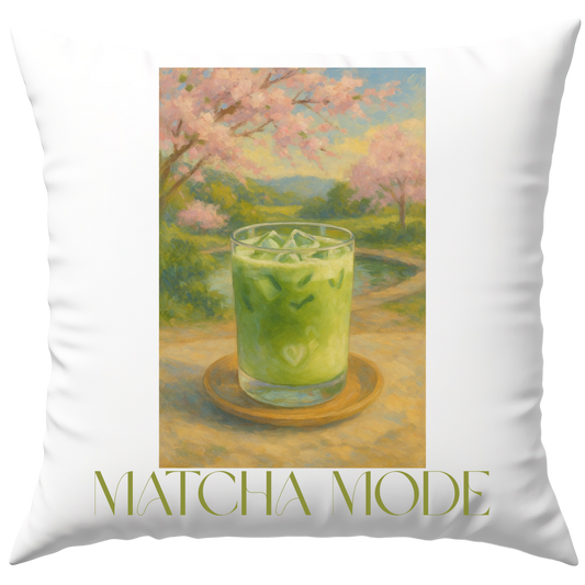 Matcha Mode Iced Latte Kunst Deko Kissen