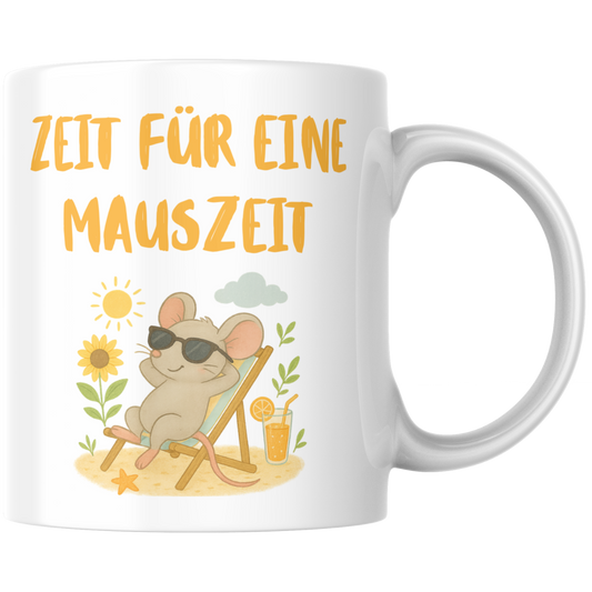 Zeit Für Eine Mauszeit Wortspiel Kaffee Tasse