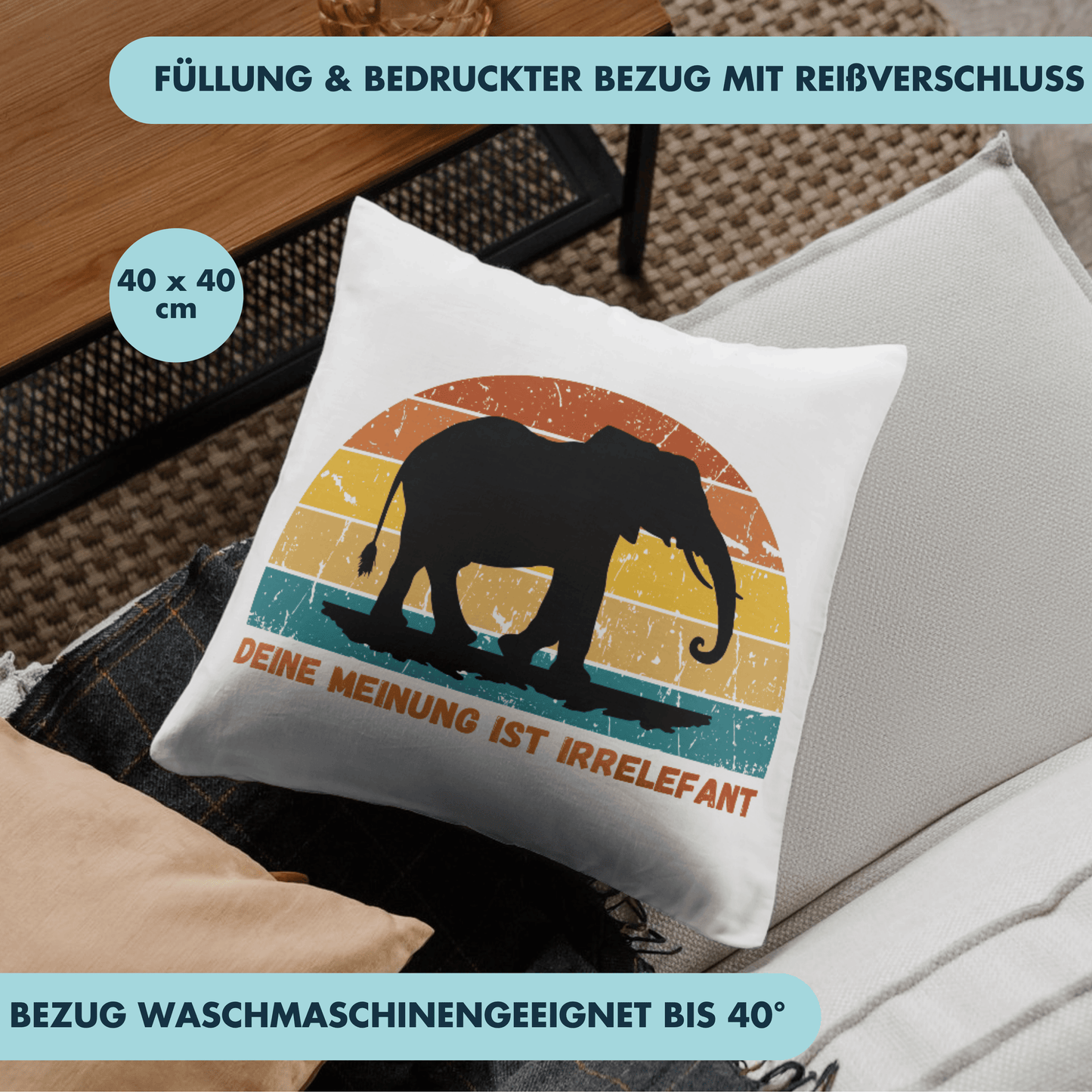 Deine Meinung Ist Irrelefant Irrelevant Deko Kissen