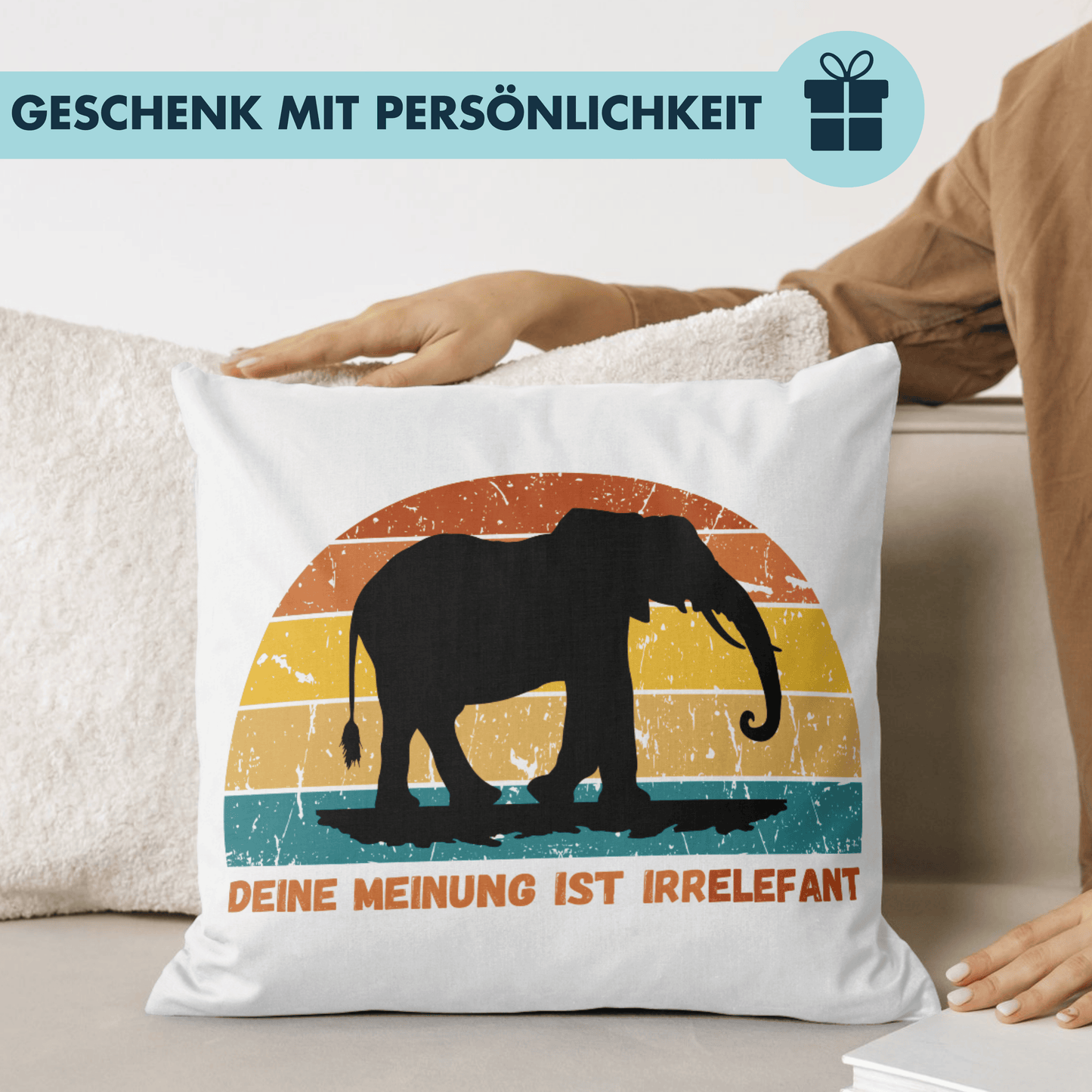 Deine Meinung Ist Irrelefant Irrelevant Deko Kissen