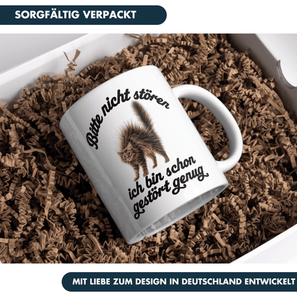 Bitte Nicht Stören Ich Bin Schon Gestört Genug Kaffee Tasse