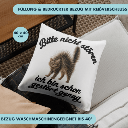 Bitte Nicht Stören Ich Bin Schon Gestört Genug Deko Kissen