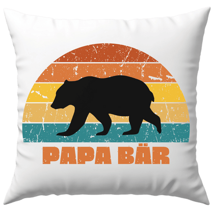 Papa Bär Vater Vatertag Geschenk Deko Kissen