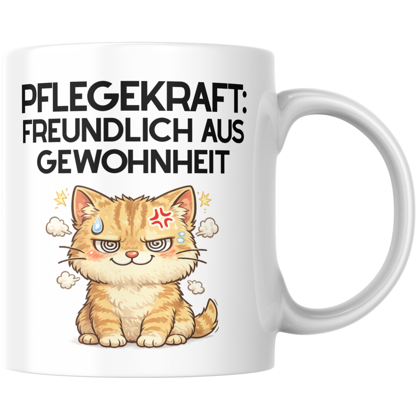 Pflegekraft Freundlich Aus Gewohnheit Kaffee Tasse