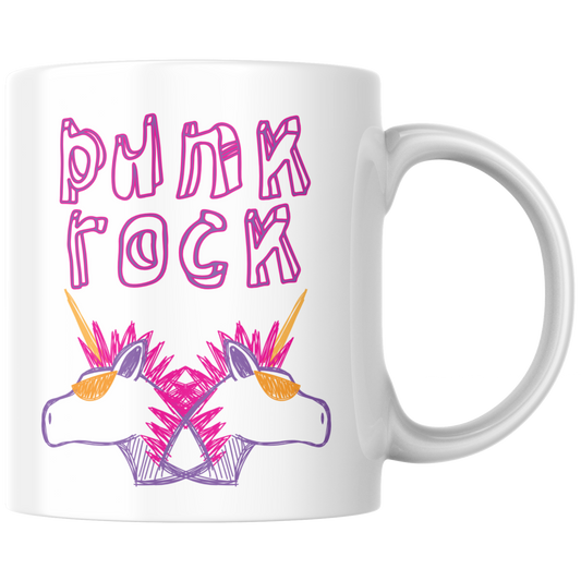 Punk Rock Einhorn Punker Selbstironie Kaffee Tasse