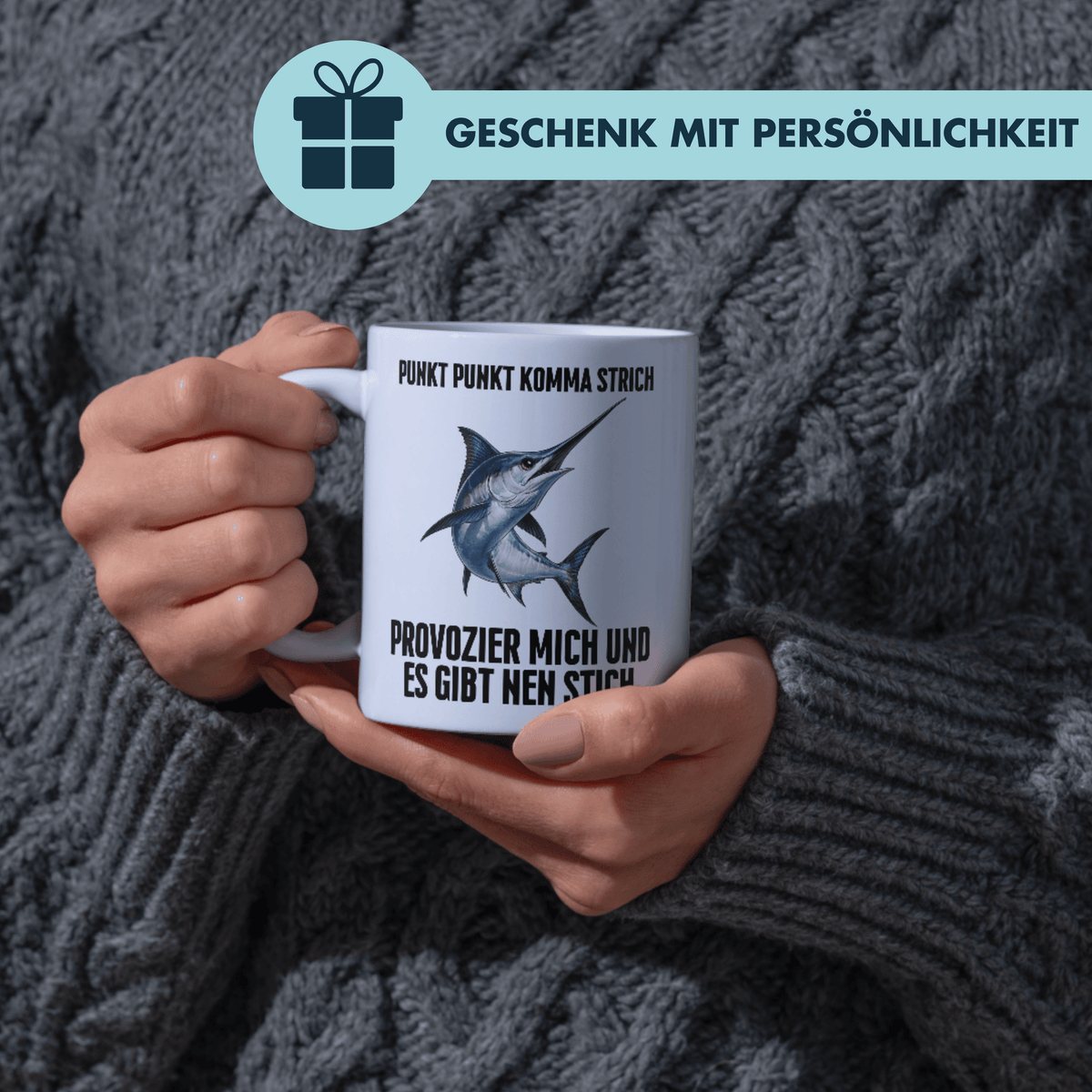 Punkt Punkt Komma Strich Provozier Mich Und Es Gibt Nen Stich Kaffee Tasse