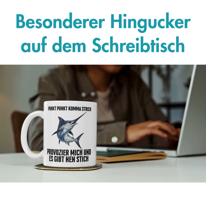 Punkt Punkt Komma Strich Provozier Mich Und Es Gibt Nen Stich Kaffee Tasse