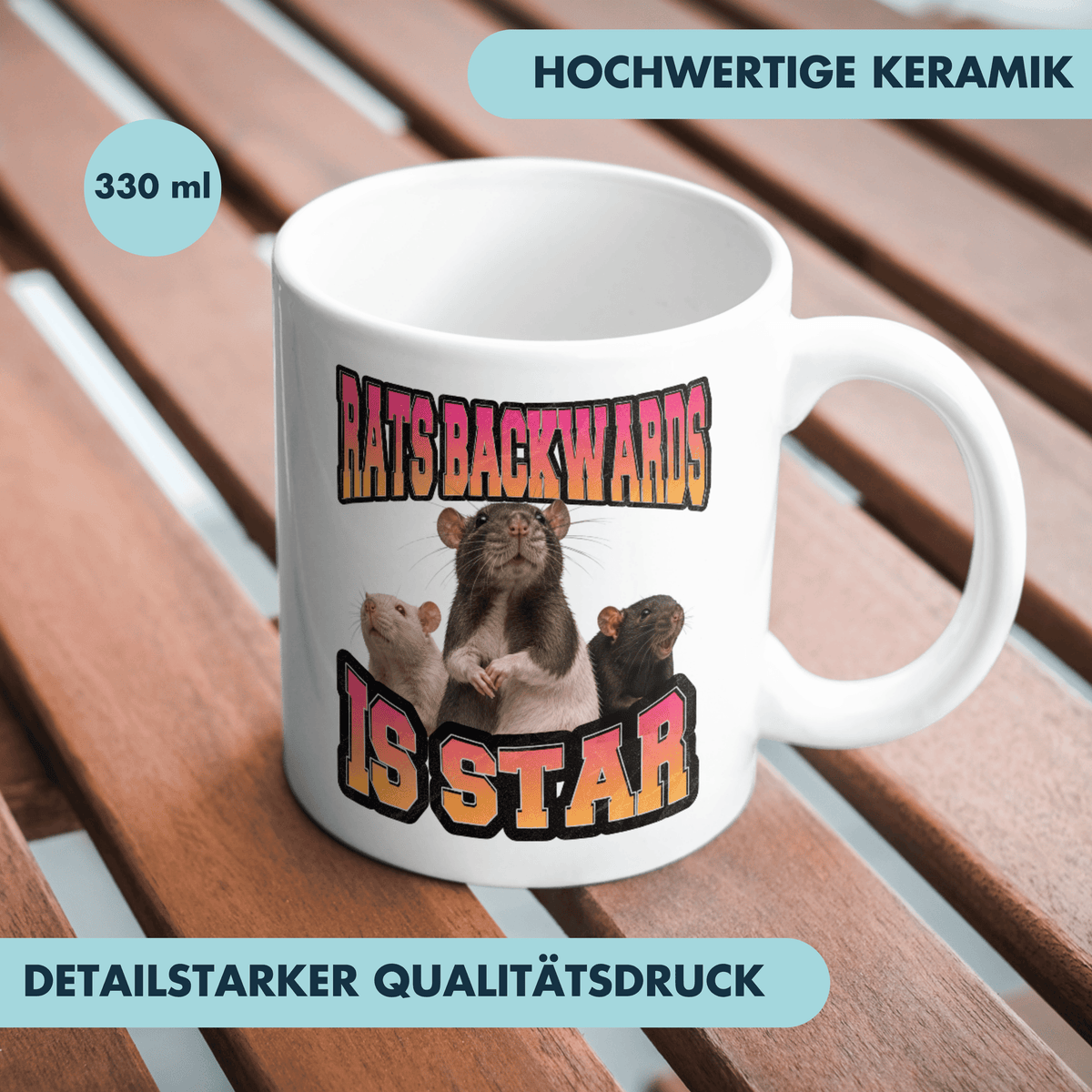 Rats Backwards Is Star Kaffee Tasse
