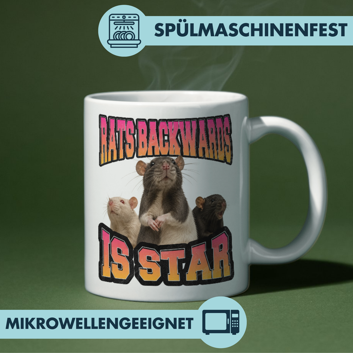 Rats Backwards Is Star Kaffee Tasse