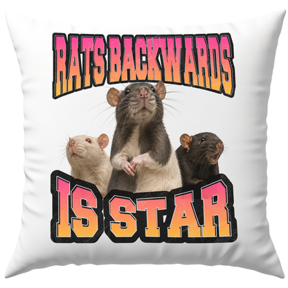 Rats Backwards Is Star Deko Kissen