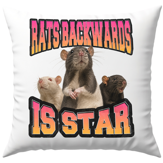 Rats Backwards Is Star Deko Kissen