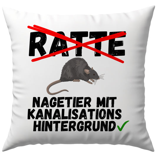 Ratte Nagetier Mit Kanalisationshintergund Politisch Korrekt Deko Kissen