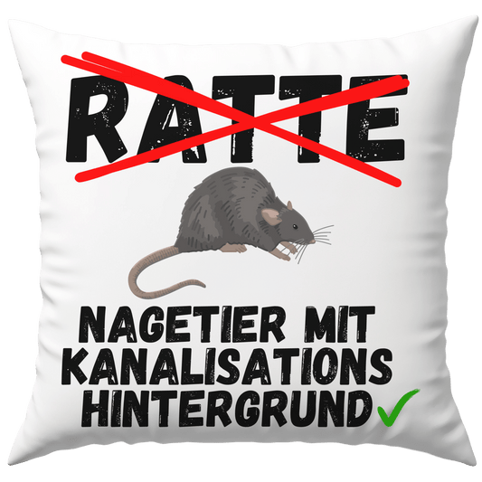 Ratte Nagetier Mit Kanalisationshintergund Politisch Korrekt Deko Kissen