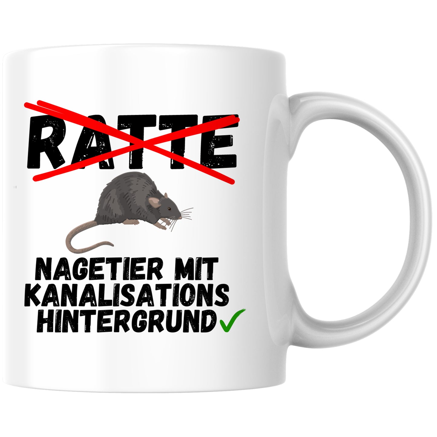 Ratte Nagetier mit Kanalisationshintergrund Kaffee Tasse