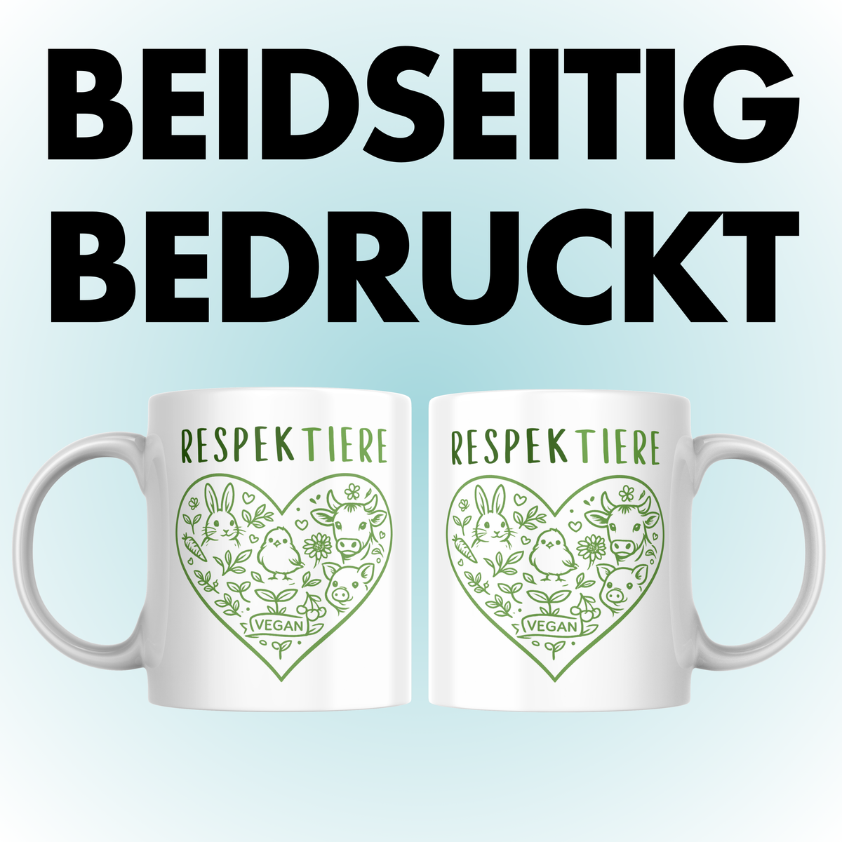 Respektiere Tiere Vegan Kaffee Tasse