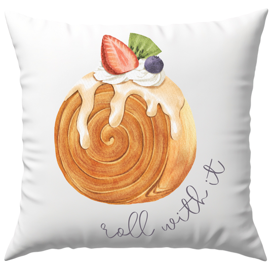 New York Croissant Roll With It Deko Kissen