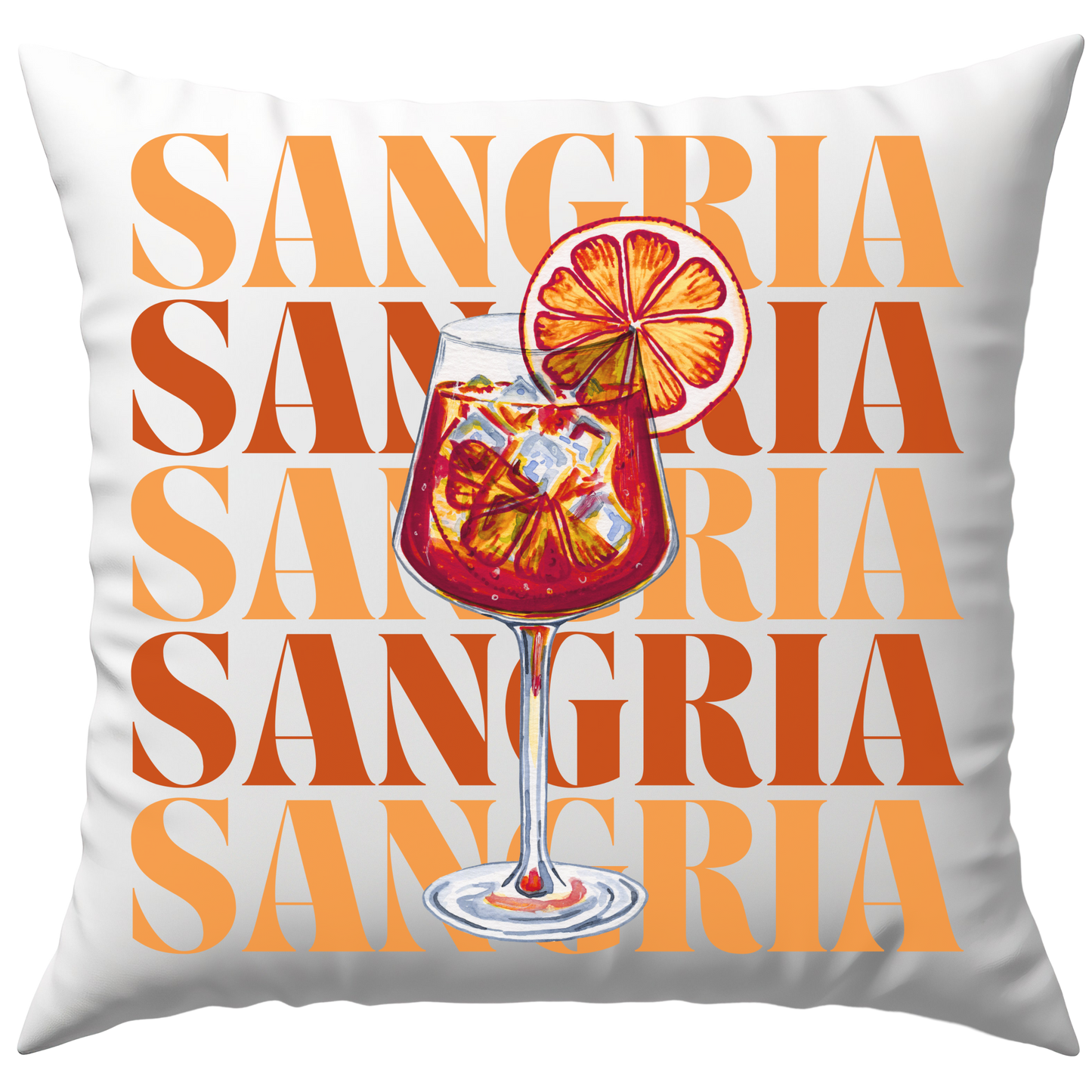 Sangria Wein Cocktail Deko Kissen