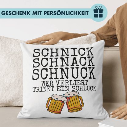 Schnick Schnack Schnuck Wer Verliert Trinkt Ein Schluck Bier Deko Kissen
