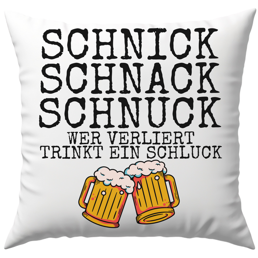 Schnick Schnack Schnuck Wer Verliert Trinkt Ein Schluck Bier Deko Kissen