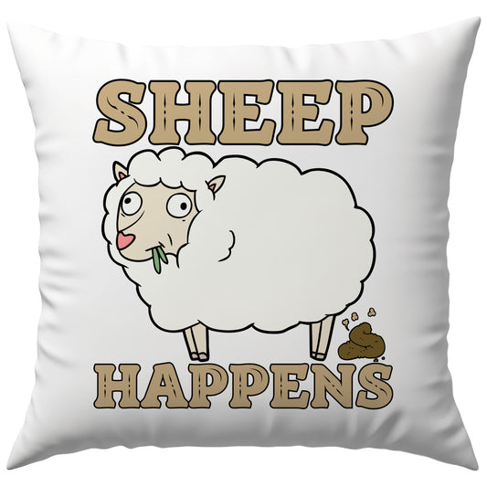 Sheep Happens Shit Schaf Deko Kissen