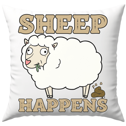 Sheep Happens Shit Schaf Deko Kissen