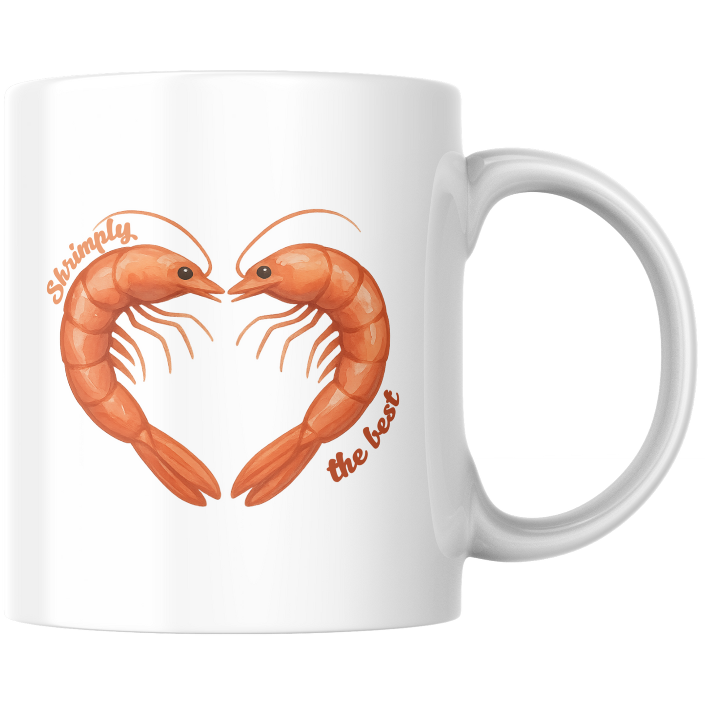 Shrimply The Best Shrimp Herz Kaffee Tasse