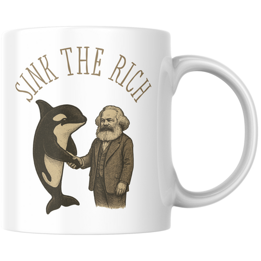 Sink The Rich Orca Karl Marx Kaffee Tasse