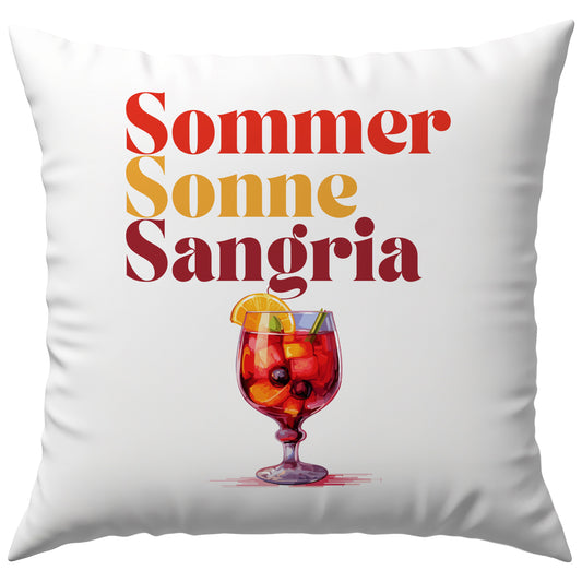 Sonne Sommer Sangria Wein Cocktail Deko Kissen