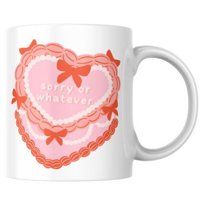 Sorry Or Whatever Kuchen Herz Kaffee Tasse