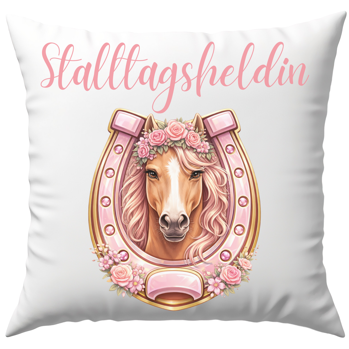 Stalltagsheldin Pferd Deko Kissen
