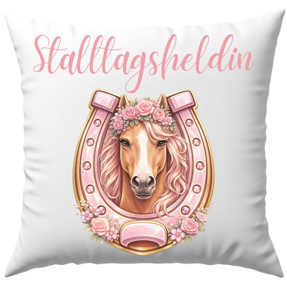Stalltagsheldin Pferd Deko Kissen
