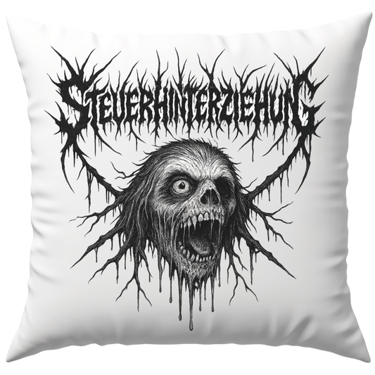 Steuerhinterziehung Metal Meme Deko Kissen