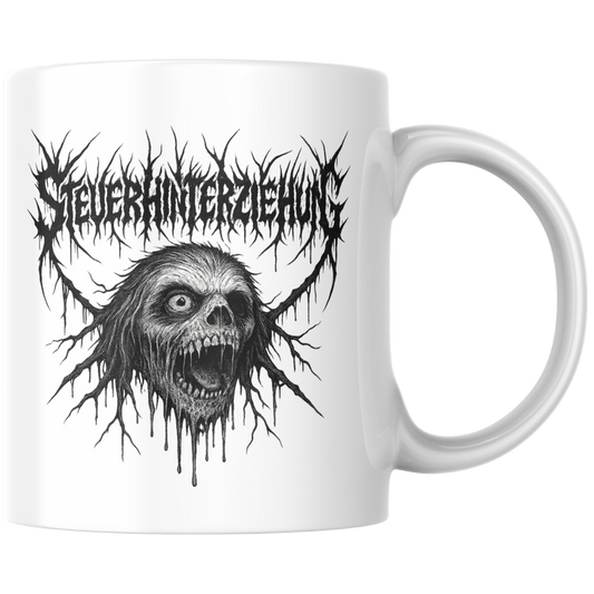 Steuerhinterziehung Metal Meme Kaffee Tasse