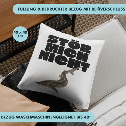 Stör Mich Nicht Wortspiel Fisch Deko Kissen