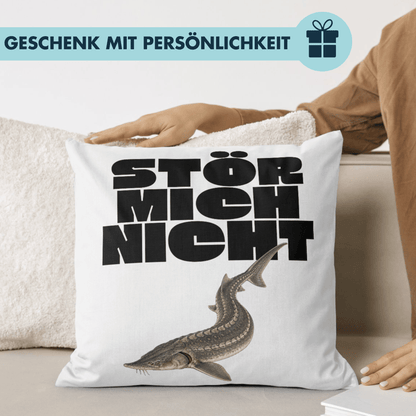 Stör Mich Nicht Wortspiel Fisch Deko Kissen
