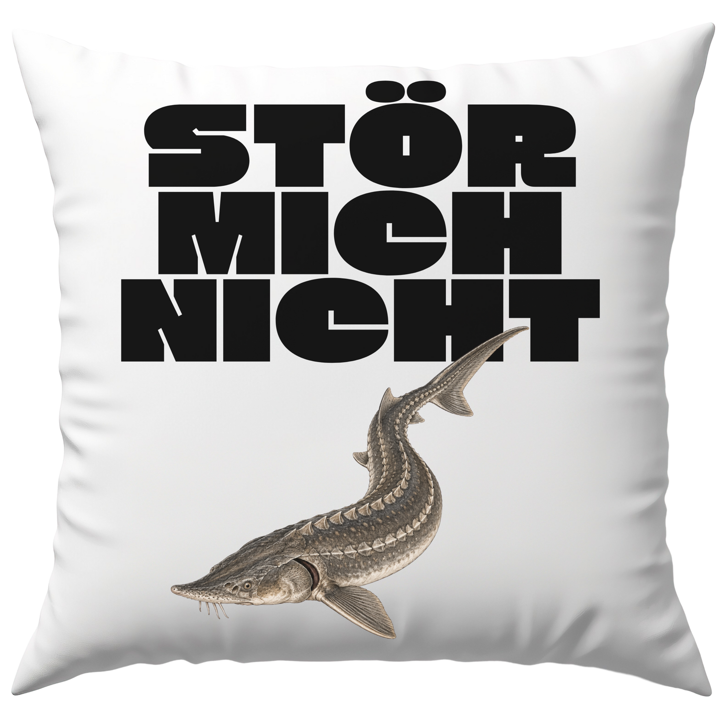 Stör Mich Nicht Wortspiel Fisch Deko Kissen