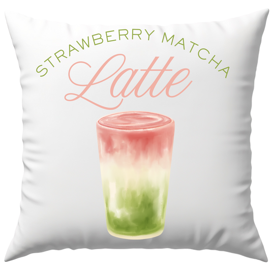 Strawberry Matcha Latte Deko Kissen