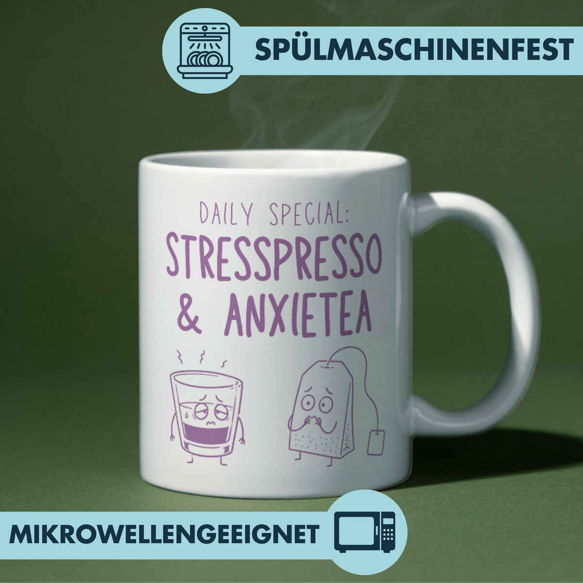 Daily Special Stresspresso And Anxietea Kaffee Tasse