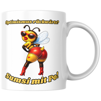 Optimismus Rückwärts? Sumsi Mit Po Biene Kaffee Tasse