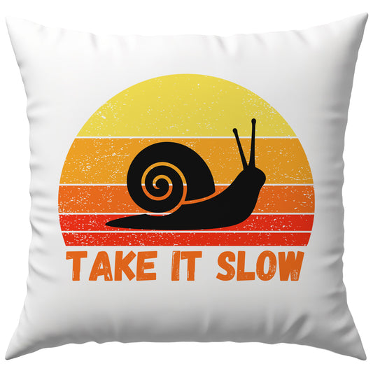Take It Slow Schnecke Deko Kissen