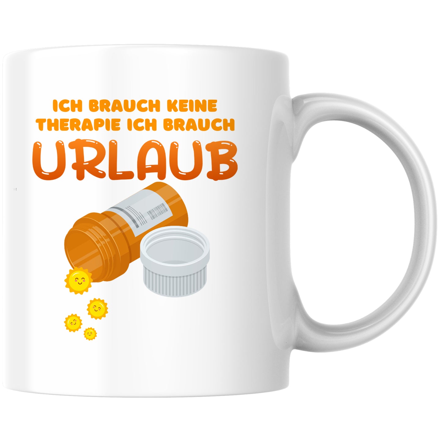 Ich Brauch Keine Therapie Ich Brauch Urlaub Kaffee Tasse