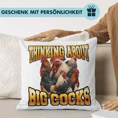 Thinking About Big Cocks Deko Kissen