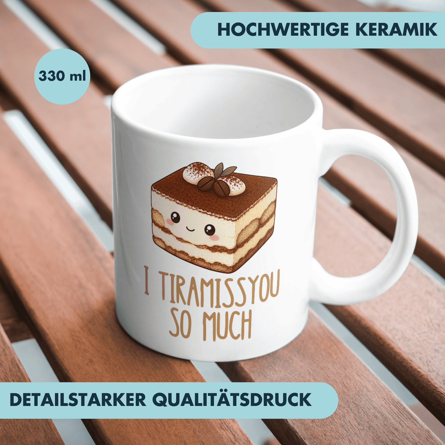 I Tiramissyou So Much Wortspiel Liebe Kaffee Tasse