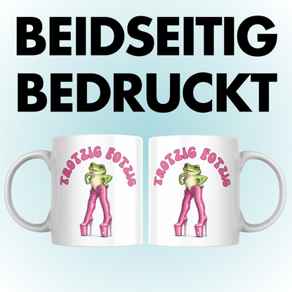 Trotzig Fotzig Frosch Kaffee Tasse