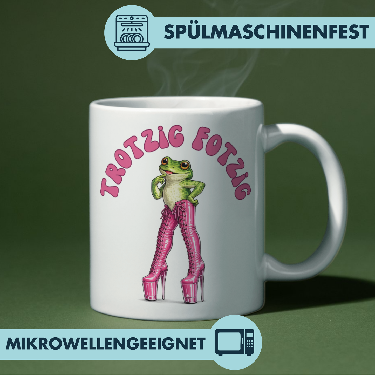 Trotzig Fotzig Frosch Kaffee Tasse
