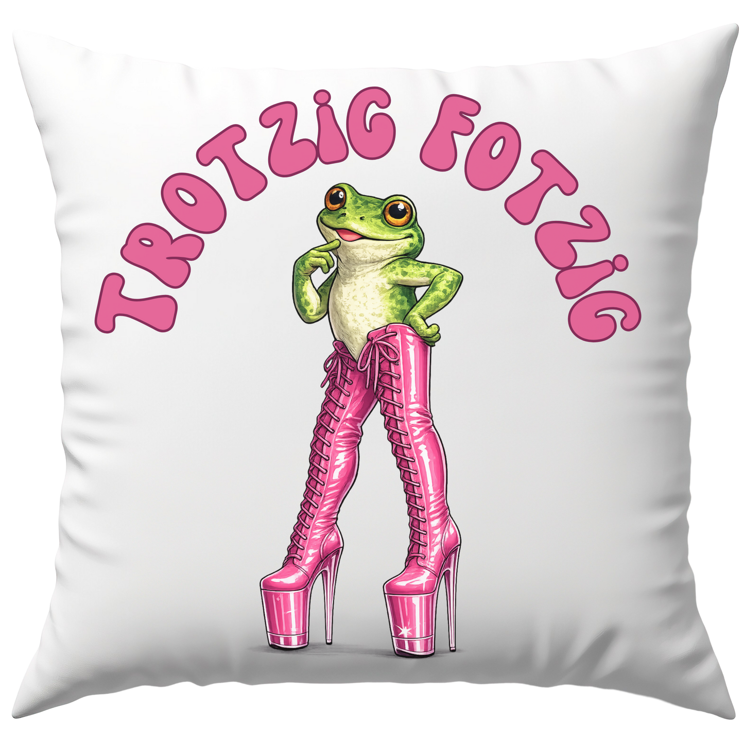 Trotzig Fotzig Frosch Deko Kissen