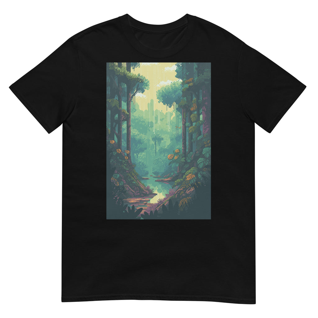 64-Bit Pixel-Urwald Dschungel T-Shirt