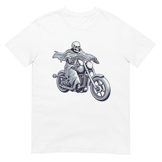 Skelett auf Motorrad T-Shirt