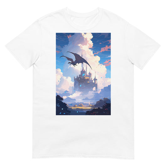 Drache vor Wolkenschloss T-Shirt