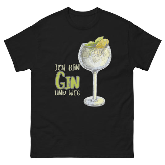 Ich bin Gin und weg Cocktail Tonic T-Shirt